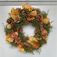 Autumnal Dried &amp; Artificial Wreath